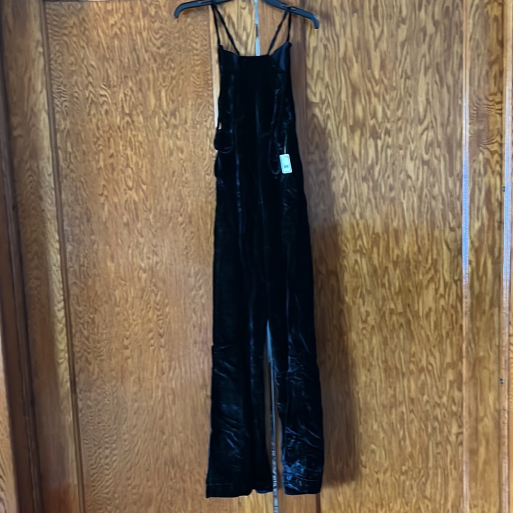 Free People 90s Forever Overall Crushed Velvet Size XL NWT - Picture 9 of 12